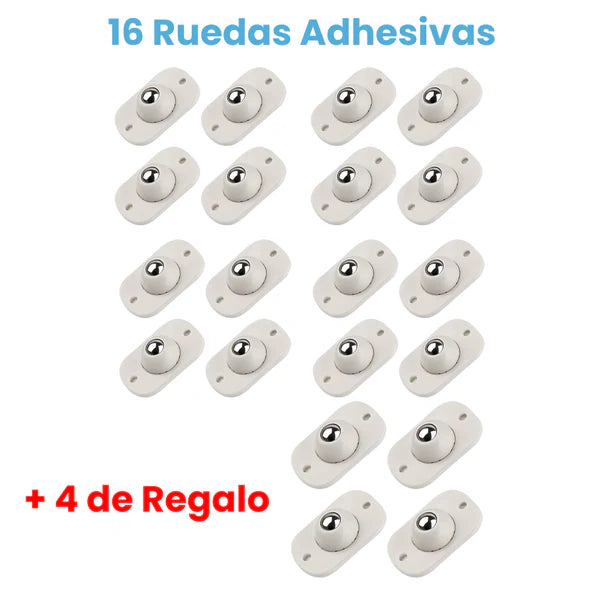 🛋️ MUEVE MUEBLES SIN ESFUERZO - Ruedas Adhesivas