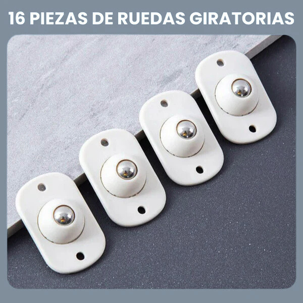🛋️ MUEVE MUEBLES SIN ESFUERZO - Ruedas Adhesivas