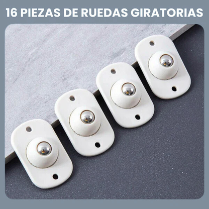 🛋️ MUEVE MUEBLES SIN ESFUERZO - Ruedas Adhesivas