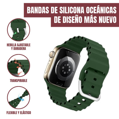 Reloj Inteligente Ultra Pro (+200 Funciones) + 2 correas (blanco+negro)