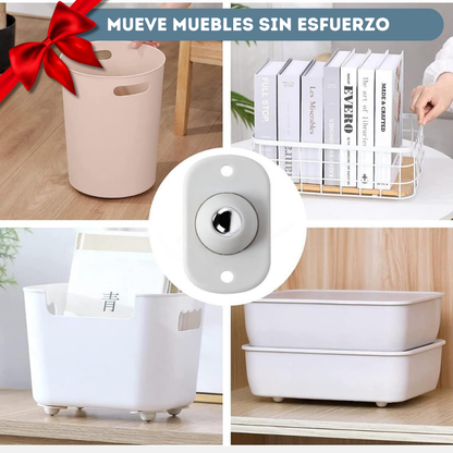 🛋️ MUEVE MUEBLES SIN ESFUERZO - Ruedas Adhesivas