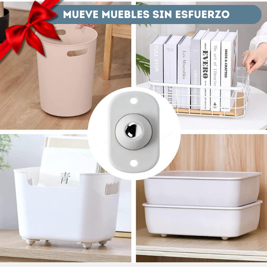 🛋️ MUEVE MUEBLES SIN ESFUERZO - Ruedas Adhesivas