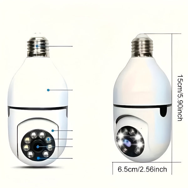 Cámara Inteligente de Seguridad 360° - SecurBulb™