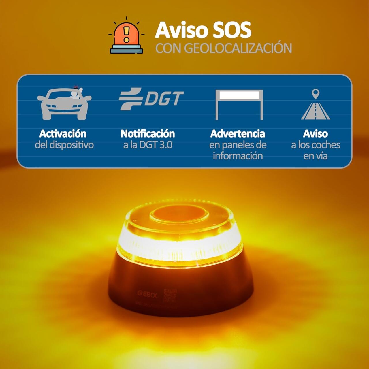 🚨Baliza Luz De Emergencia V16 Geolocalizada Homologada Por DGT