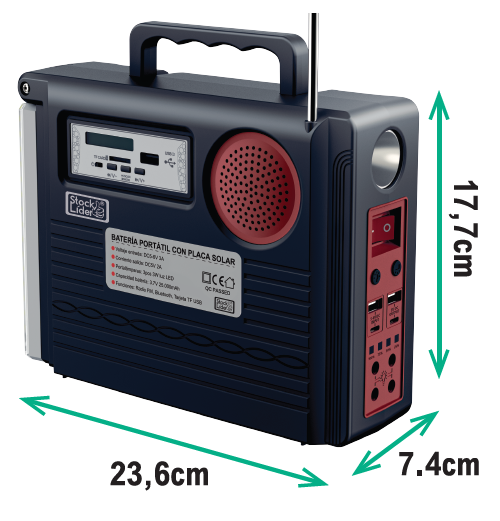 ☀️ Batería portátil con Placa Solar